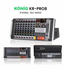KÖNİG KRP-PRO 8 8 KANAL POWER MİXER KÜP 2X550W