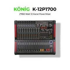 KÖNİG K-12 P1700 12 KANAL POWER MİXER 2X850W