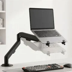 PM-27096 Profesyonel Amortisörlü 2'si 1 Arada Laptop ve Monitör Standı PowerMaster