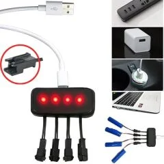 PM-29140 4in1 SM-2P Soket 3.7V Lityum Pil Usb Splitter Şarj Aleti PowerMaster