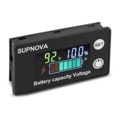 Pil Kapasite Göstergesi Kurşun Asit Lityum Voltmetre Gerilim Ölçer PowerMaster