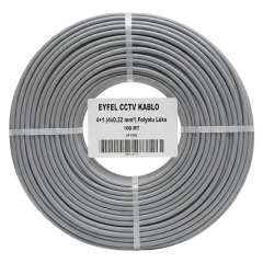 Eyfel EF-C400 2x0.22mm Folyolu 100 Metre CCTV Kamera Kablosu