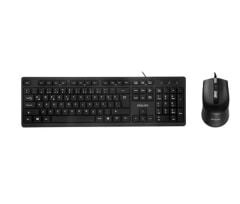 SPT6234B USB 1.2 Metre Kablolu Ofis Tipi Siyah Numpadli Türkçe Q Klavye Mouse Seti Philips