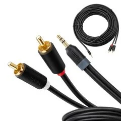 SWR2110/93 30 Metre 3.5mm Stereo 2 RCA AUX Ses Kablosu Hi-Fi Philips