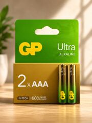 GP24AUETA21-2GSB2 G-TECH ULTRA ALK. AAA İNCE KALEM PİL 2'Lİ KART