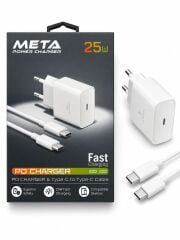 META POWER 25W BEYAZ TYPE-C TYPE-C (AVD-163)