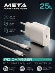 META POWER CHARGER 25W TYPE-C TO TYPE-C (AVD-293-294)