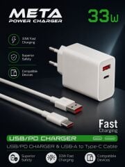 META POWER CHARGER 33W USD TO TYPE-C (AVD-112-113)