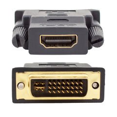HDMI DİŞİ - DVI ERKEK 24+5 PİN GOLD ÇEVİRİCİ JACK (ÇK-138)