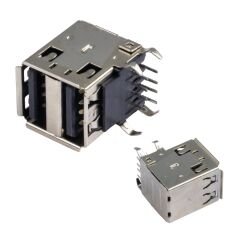 USB 2.0 ŞASE A DİŞİ İKİLİ 90' MAVİ (ÇK-88)