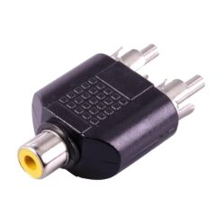 1 RCA DİŞİ 2 RCA ERKEK ÇEVİRİCİ JACK (ÇK-34)