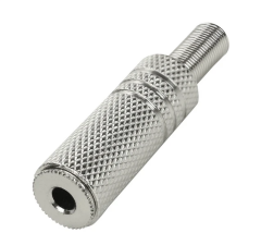 Metal 3.5mm Trs Stereo Dişi Jak Ses Kablosu Uzatma Konnektörü (ÇK-15)