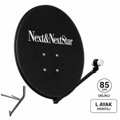 Next Nextstar 85cm Delikli Çanak Anten Siyah (10'LU Paket) (BÜYÜK MOUNT)