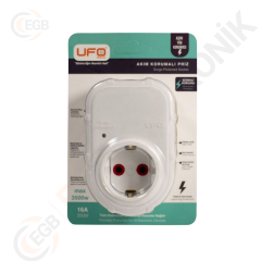 UFO TEKLİ AKIM KORUMALI PRİZ BEYAZ UFO UAK-102