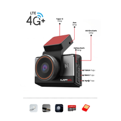 MPIA CC-44 3.0'' IPS Ekran 2K QUAD HD Ön Kamera 4.5G Araç Kamerası CC44 SİM KARTLI