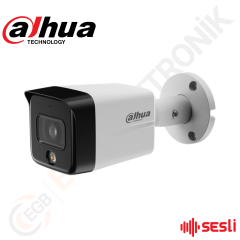 Dahua IPC-HFW1439TC1-SA-IL-0360BS6 4MP 3.6mm 30m IR Sesli Bullet PoE IP Kamera (D-5)