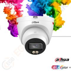Dahua IPC-HDW2449T-S-PRO 4MP Wiz Color 2.8mm H265+ 50Mt Gece Görüşü IP67 Dahili Mikrofon PoE Dome IP Kamera (D-8)