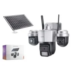 G4W19-U (W14C-Z-U) 9MP 3 Lensli 4K Ultra HD 4G SOLAR Kamera Dual PTZ AOV Lenovo