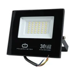 PM-22585 30 WATT - 220 VOLT 6500K IP66 150* IŞIK AÇISI SİYAH SLİM KASA LED PROJEKTÖR PowerMaster
