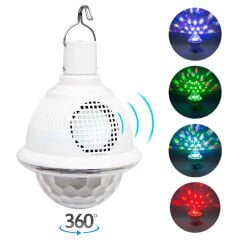 PM-4191 BLUETOOTH DESTEKLİ ANİMASYONLU 10 WATT ŞARJLI UFO TİP DİSKO TOPU PowerMaster