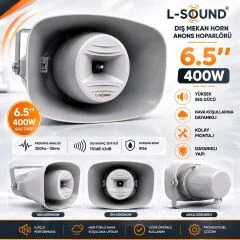 L-SOUND AQUA HOPARLÖR LS16400 6.5'' 400W IP66