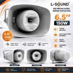 L-SOUND AQUA HOPARLÖR LS16150 6.5''150W IP66
