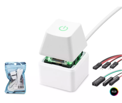 NODAR ND-2810 Masaüstü Bilgisayar RGB Power Tuşu On/Off Switch Beyaz (AVD-238)