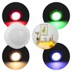 PM-26973 RGB Gün Işığı Led Raf Duvar Aydınlatma 3XAAA Pil İle Çalışır (Tekli) PowerMaster