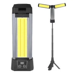 PM-24565 25 Watt USB - Type-C Girişli P50 Ve Cob Ledli 2 Kanatlı Kollu Çalışma Lambası PowerMaster