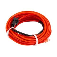 PM-6076 5 Metre 5 Volt USB Adaptörlü Neon Kırmızı İp Aydınlatma PowerMaster