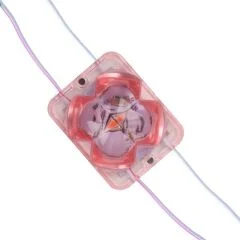 PM-14716 12 Volt 2 Watt Pembe Yanıp Sönen Çakar 4333-3030 Modül Led 43x33x28mm PowerMaster