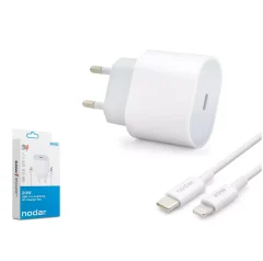 Nodar Nd-1002 Type-C To Lightning Şarj Seti 20W Beyaz (AVD-350)