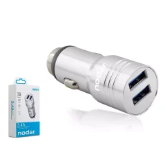 Nodar Nd-1075 Usb Double Metal Araç Şarj 3.4A Silver (AVD-250)