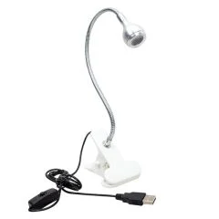 PM-20042 COB LED Akrobat Mandallı USB 6500K Beyaz Masa Lambası PowerMaster