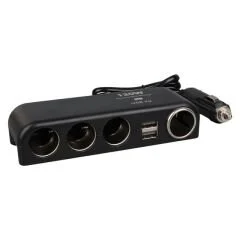 Olesson 1525 12-24V Çift USB'LI 120W 80cm Kablolu 4'LÜ Araç Çakmak Çoklayıcı