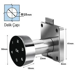 PM-26730 ÇEKMECE DOLAP KİLİDİ DİJİTAL NUMARALI STANDART PowerMaster
