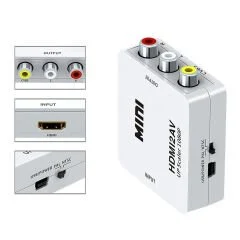 FULLY G-537O HDMI TO RCA MİNİ MODEL 1920X1080 PLASTİK KASA ÇEVİRİCİ KONVERTÖR (C-21)