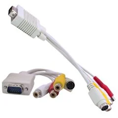 VGA TO 3RCA + S VİDEO 15 CM ÇEVİRİCİ KABLO (AVD-180)
