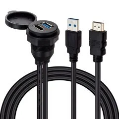 PM-12428 ARAÇ KONTROL PANELİ USB 3.0 + HDMI UZATMA KABLOSU GÖMME MONTAJ (AVD-169)