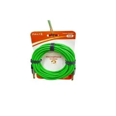 FULLY G-528Y 6.3 6.3 YEŞİL 5MT Mikrofon Kablosu (F-13)