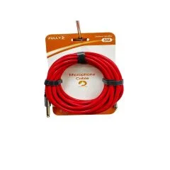 FULLY G-528K 6.3 6.3 KIRMIZI 5MT Mikrofon Kablosu (F-20)