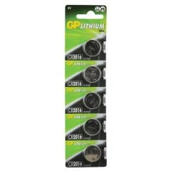 GP CR2016 3 VOLT LİTYUM PARA PİL (5'Lİ PAKET)