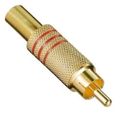 TOS RCA FİŞ METAL GOLD ERKEK KONNEKTÖR (KIRMIZI KODLU) (ÇK-3)