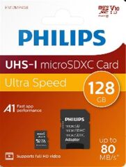 FM12MP45B/00 128GB Class10 UHS-I U1 TF Adaptörlü Micro SDXC Hafıza Kartı Philips