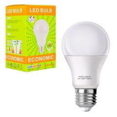 E27 9 Watt 6500K Beyaz LED Ampul Enerji Tasarruflu PowerMaster