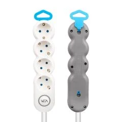 Vea VE-2S4S 4'Lü 1.5 Metre Kablolu Anahtarlı Grup Priz