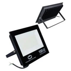 PM-22586 150 Watt - 220 Volt 6500K IP66 150* Işık Açısı Siyah Slim Kasa Beyaz Led Projektör PowerMaster