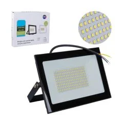 PM-22572 100 Watt - 220 Volt 6500K IP66 150* Işık Açısı Siyah Slim Kasa Beyaz Led Projektör PowerMaster