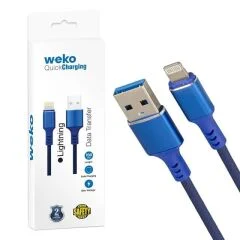 Şarj Kablosu Weko WK-22025 USB To Lightning Örgülü Siyah Telefon