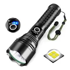 RELAX-30 P50 Su Geçirmez Zoomlu Flash Özellikli Şarjlı Metal Kasa Profesyonel El Feneri PowerMaster
